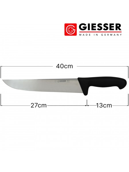 Нож обвалочный профессиональный 27 см, для обвалки и разделки мяса, ручка TPE, Giesser. (4005 27)
