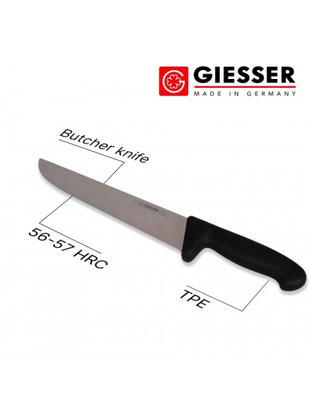Нож обвалочный профессиональный 27 см, для обвалки и разделки мяса, ручка TPE, Giesser. (4005 27)
