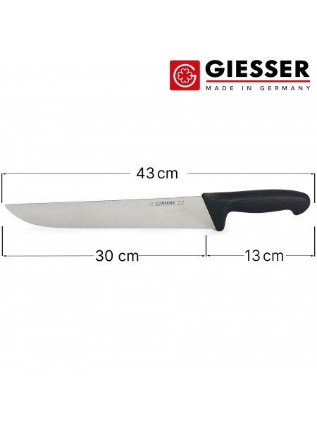 Нож обвалочный профессиональный 30 см, для обвалки и разделки мяса, ручка TPE, Giesser. (4005 30)