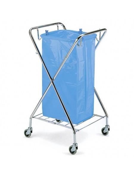 Тележка Dust, хромированная складная для мусорного мешка, квадратная (4011)