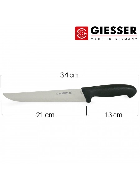 Нож разделочный профессиональный 21 см, для обвалки и разделки мяса, ручка TPE, Giesser. (4025 21)