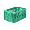 Ящик для продуктов 600x400x310 мм, перфорированное дно, перфорированные стенки, цвет зеленый, Тара. (407)