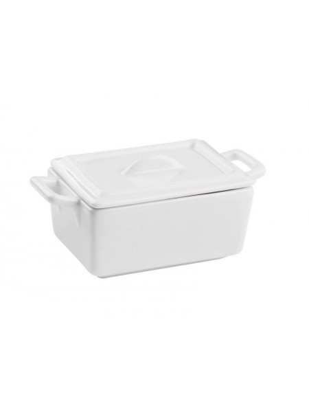 Емкость для снэков с крышкой, 10х5,5х4,5 см, фарфор, Paderno. (41200-13)