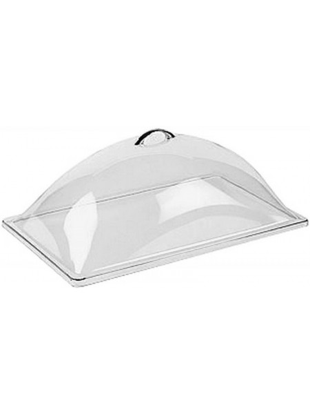 Крышка пластиковая для гастроемкости, корзины, 54х33х20 см (1/1), прозрачная, Paderno. (41418-12)