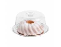 Блюдо металлическое с пластиковой крышкой, 27х12,5 см, Paderno. (41422-27)