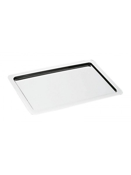 Поднос прямоугольный металлический, 32,5х26,5 см (1/2), нержавеющая сталь, Paderno. (41436-12)