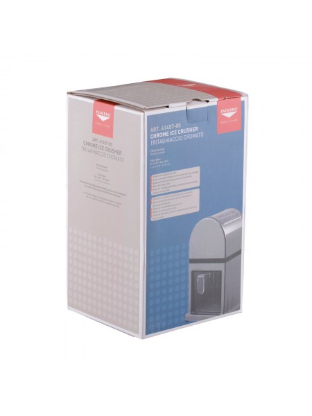 Дробилка для льда ручная, 15х12х26 см, хромированная, Paderno. (41457-00)