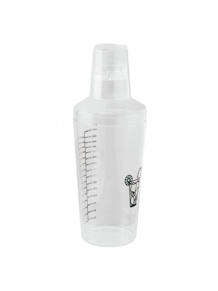 Шейкер барный для коктейлей, 0.45 л, прозрачный, полистирол, Paderno. (41483-04)