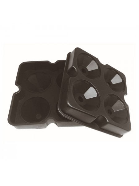 Форма для льда, 12х12х5 см, алмаз, 4 ячейки, силикон, Paderno. (41515-07)