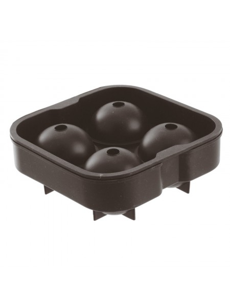 Форма для льда, на 4 сферы 4,5 см, 12х12х5 см, силикон, Paderno. (41515-08)