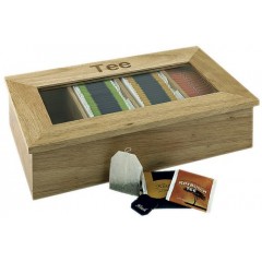 Коробка для чайных пакетиков, 33,5х20х9 см, светлое дерево, Paderno. (41614-33)
