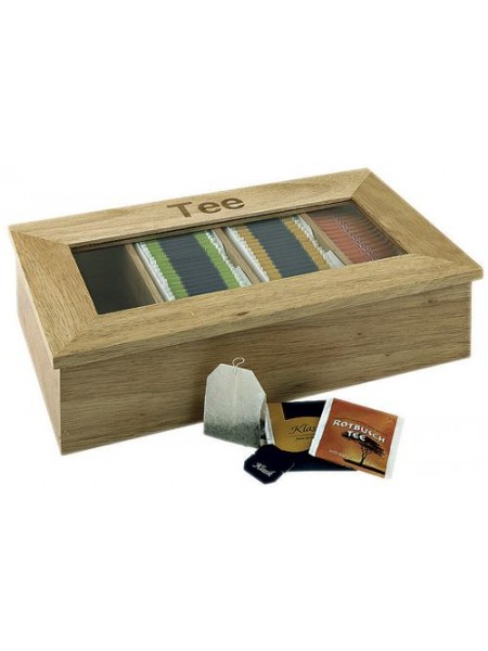 Коробка для чайных пакетиков, 33,5х20х9 см, светлое дерево, Paderno. (41614-33)