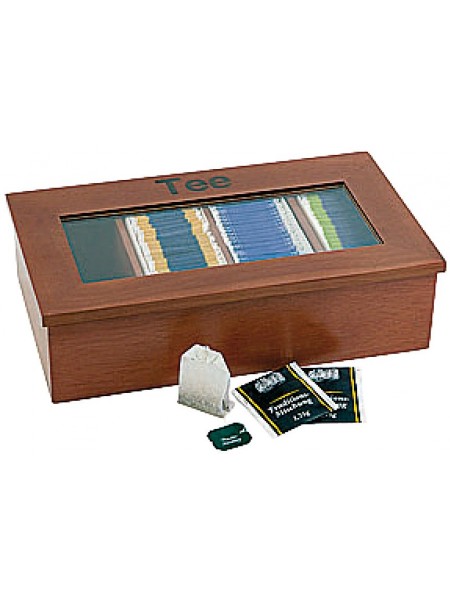 Коробка для чайных пакетиков, 33,5х20х9 см, темное дерево, Paderno. (41614-34)