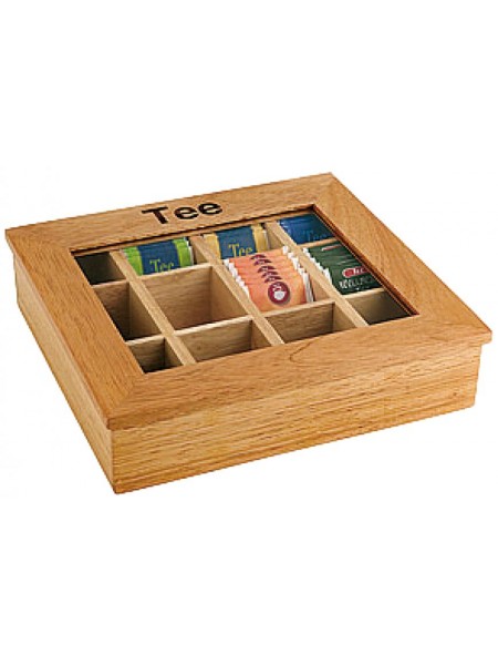 Коробка для чайных пакетиков, 31х28х9 см, светлое дерево, Paderno. (41614-35)