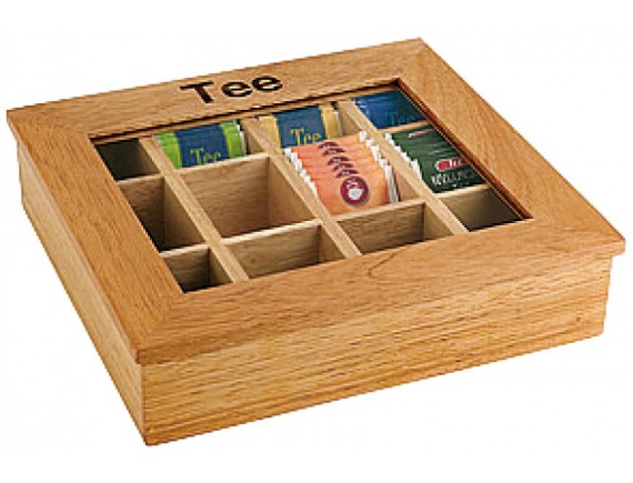 Коробка для чайных пакетиков, 31х28х9 см, светлое дерево, Paderno. (41614-35)