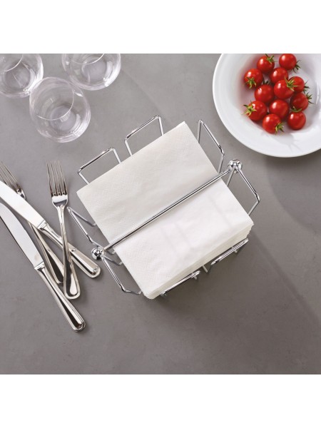 Салфетница металлическая с прижимом, 19х19х19 см, нержавеющая сталь, Paderno. (41617-15)