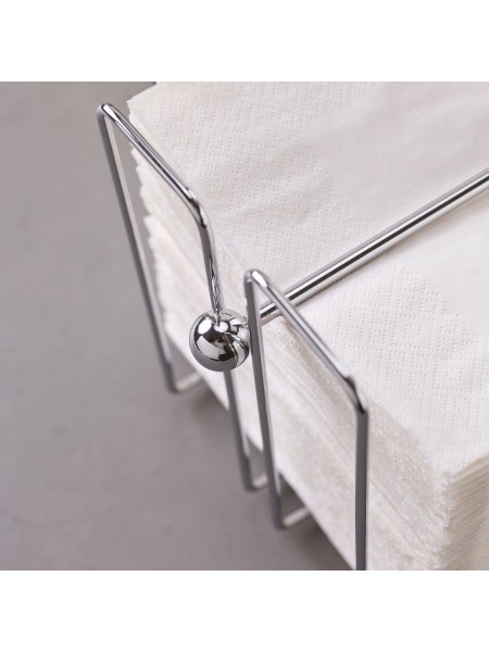 Салфетница металлическая с прижимом, 19х19х19 см, нержавеющая сталь, Paderno. (41617-15)