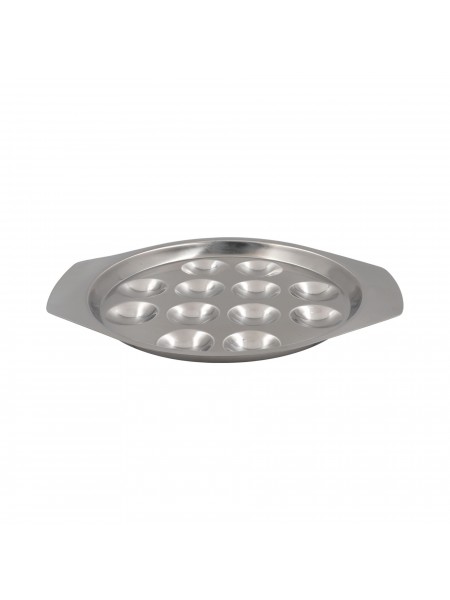 Блюдо сервировочное для улиток, на 12 штук, нерж.сталь, Paderno. (41687-12)