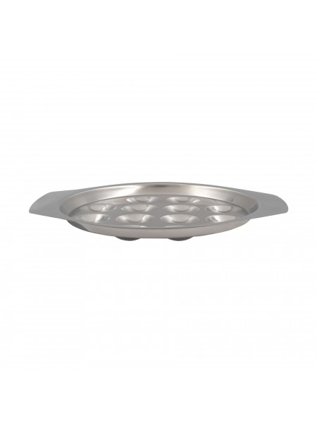 Блюдо сервировочное для улиток, на 12 штук, нерж.сталь, Paderno. (41687-12)