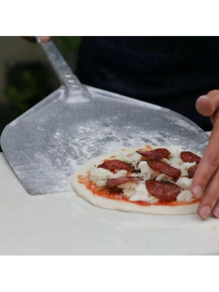 Лопата для пиццы, 32х30 см, длина ручки 150 см, алюминизированная сталь, Paderno. (41736-32)