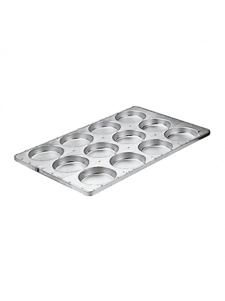 Противень для булочек для бургеров, алюсталь, 60х40 см, 12 ячеек 12см, Paderno. (41752-12)