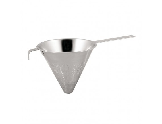 Дуршлаг конусный кухонный, с ручкой, D-16 см, нержавеющая сталь, Paderno. (41925-16)
