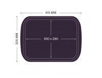 Поднос столовый, 420х300 мм бежевый полистирол, Рестола. (422106707)
