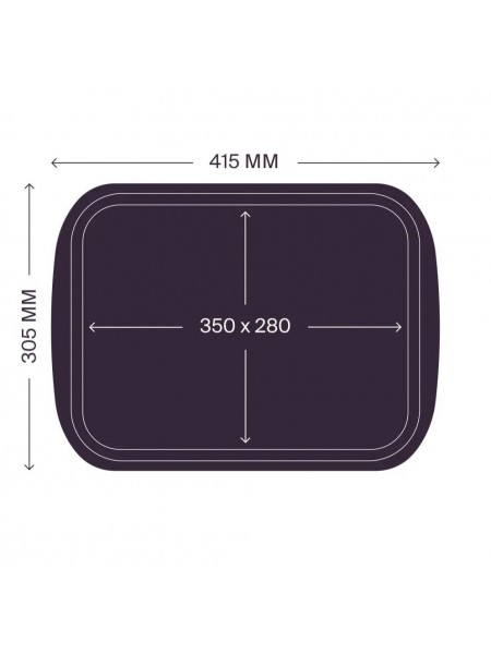 Поднос столовый, 420х300 мм бежевый полистирол, Рестола. (422106707)