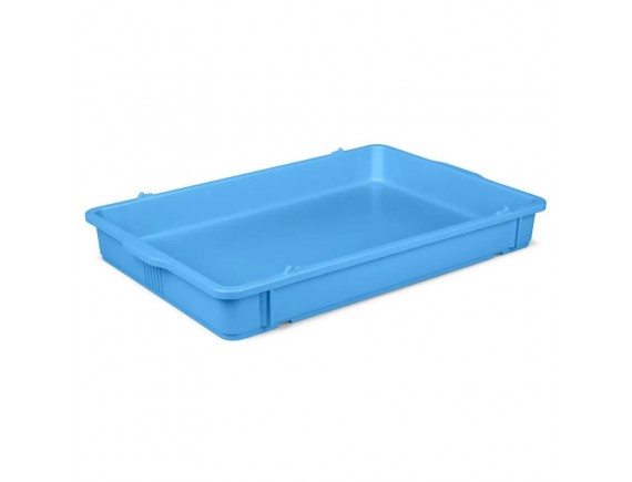 Лоток для теста 650х430х80 мм, цвет голубой, полипропилен, Рестола. (422108502)