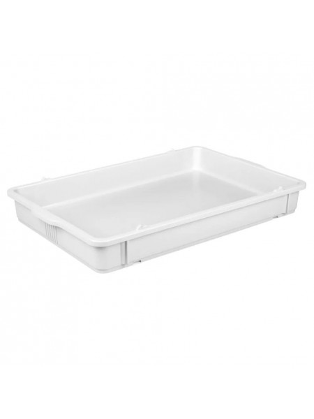 Лоток для теста 650х430х80 мм, цвет белый, полипропилен, Рестола. (422108516)