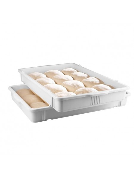 Лоток для теста 650х430х80 мм, цвет белый, полипропилен, Рестола. (422108516)