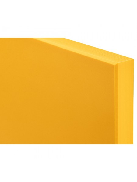 Желтая кухонная поварская разделочная доска профессиональная, 50х35х1,8 см, полипропилен, Рестола. (422111306) (422111306)
