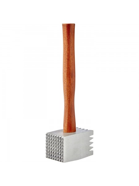 Кухонный молоток для отбивания мяса, 32 см, 0.6 кг, алюминий, деревянная ручка, Paderno. (42508-00)