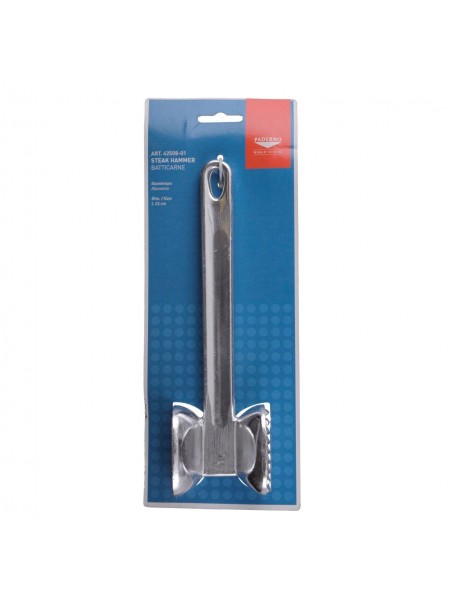 Молоток для отбивания мяса, 25 см, 0.38 кг, алюминий, Paderno. (42508-01)