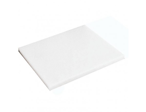 Белая кухонная поварская разделочная доска профессиональная, 32х26,5х2 см, полиэтилен, Paderno. (42522-00)