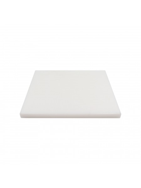 Белая кухонная поварская разделочная доска профессиональная, 32х26,5х2 см, полиэтилен, Paderno. (42522-00)