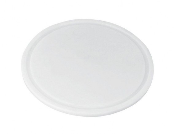 Белая круглая разделочная доска, D-24 см, H-1 см, полиэтилен, Paderno. (42535-24)