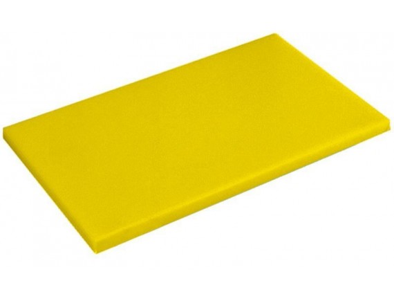Желтая поварская разделочная доска, 60х40х2 см, полиэтилен, Paderno. (42539-01)