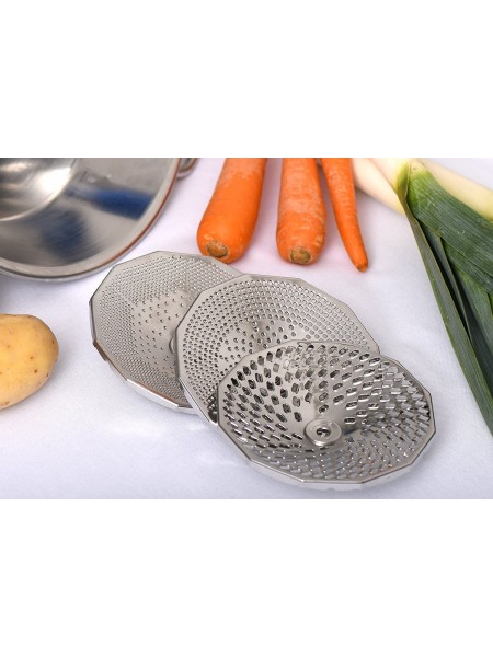 Протирочная машина для овощей, пюре, 3 диска, D-31 см H-25 см, нержавеющая сталь, Paderno. (42570-32)