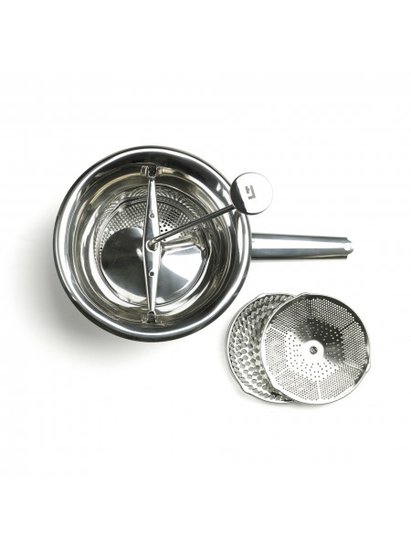 Протирочная машина для овощей, пюре, D-24 см, H-16,5 см, 3 диска, нержавеющая сталь, Paderno. (42572-24)