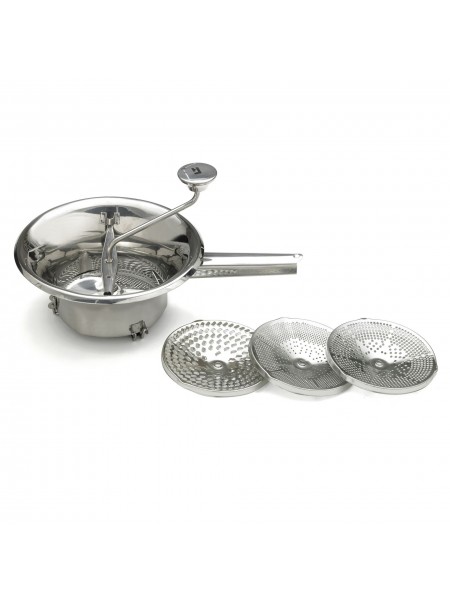 Протирочная машина для овощей, пюре, D-24 см, H-16,5 см, 3 диска, нержавеющая сталь, Paderno. (42572-24)