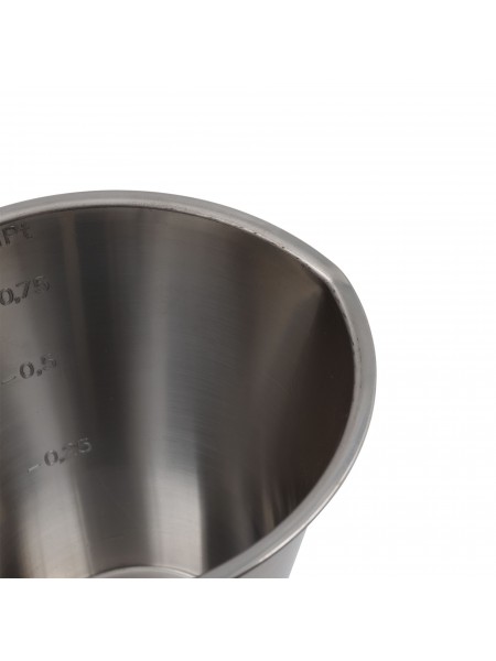 Стакан мерный для жидкостей и муки, 0,5 л, 11,5х11 см, нержавеющая сталь, Paderno. (42581-05)