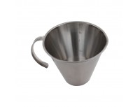 Стакан мерный для жидкостей и муки, 1 л, 15х13 см, нержавеющая сталь, Paderno. (42581-10)
