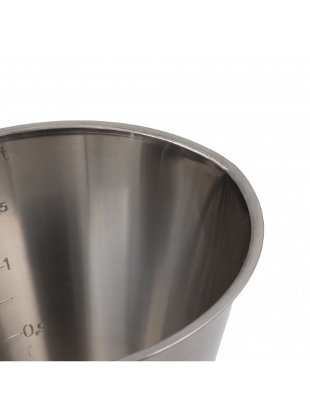 Стакан мерный для жидкостей и муки, 1 л, 15х13 см, нержавеющая сталь, Paderno. (42581-10)