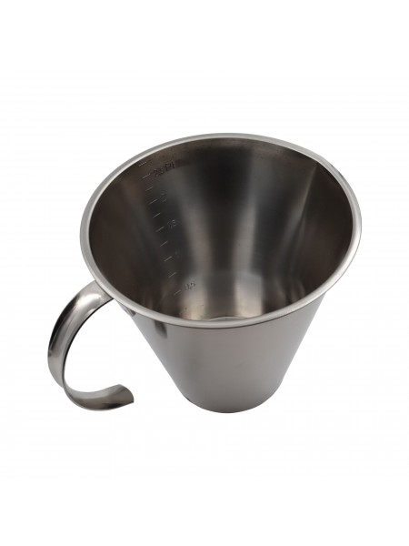 Стакан мерный для жидкостей и муки, 1,5 л, 15,5х15 см, нержавеющая сталь, Paderno. (42581-15)