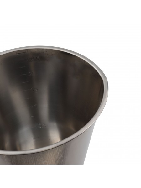 Стакан мерный для жидкостей и муки, 1,5 л, 15,5х15 см, нержавеющая сталь, Paderno. (42581-15)