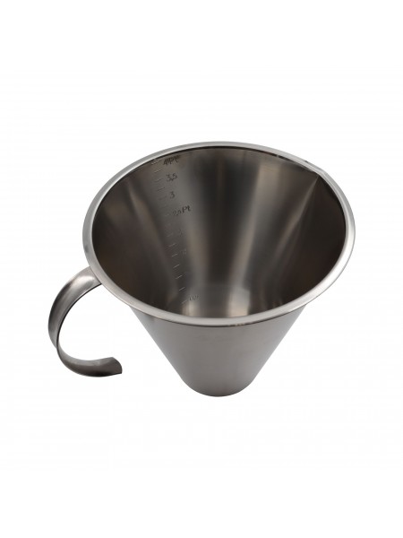 Стакан мерный для жидкостей и муки, 2 л, 17х19 см, нержавеющая сталь, Paderno. (42581-20)