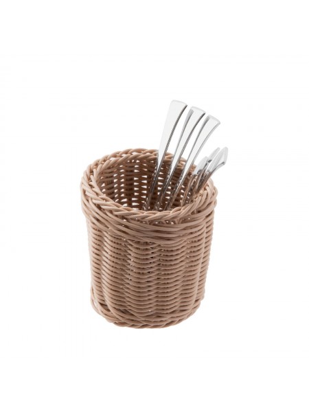 Стакан для столовых приборов D-12 см, H-14 см, полиротанг, Paderno. (42584-01)