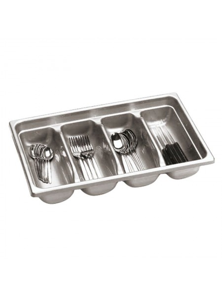 Контейнер для столовых приборов 4х секционный, пластик, Paderno. (42585-04)