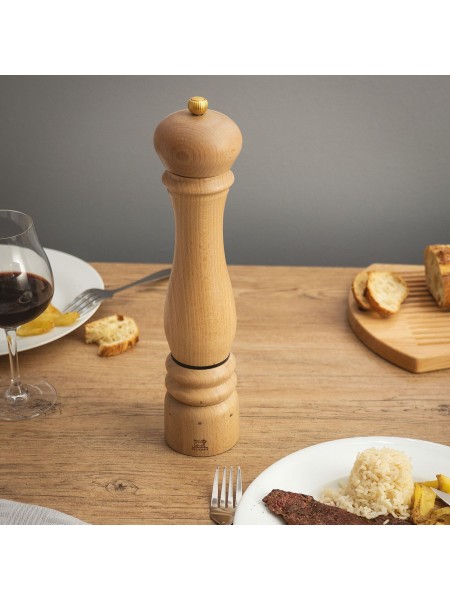 Мельница для перца, 18 см, Paris, деревянная, с мет. механизмом, цвет бежевый, Peugeot. (42665P18)